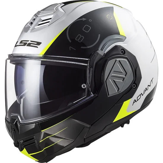 LS2 FF906 ADVANT CODEX DE MOTO MODULAR CAPACETE BRANCO PRETO – 1 – Maximomoto PT