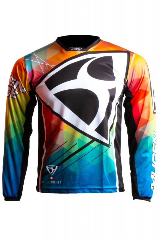 MUGENRACE CR-MNR-2493 SHIMY CRUZ Camisa Preto Amarelo