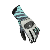 MACNA KROWN MULHER MOTOCICLETA COURO LUVAS VERDE MENTA CINZA – Maximomoto PT