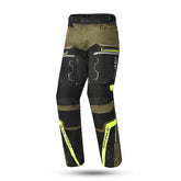 BELA WATSON Moto Textil Calcas Preto Cáqui Amarelo Branco