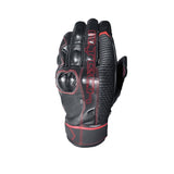 R-TECH POSH Moto Couro Luvas Preta