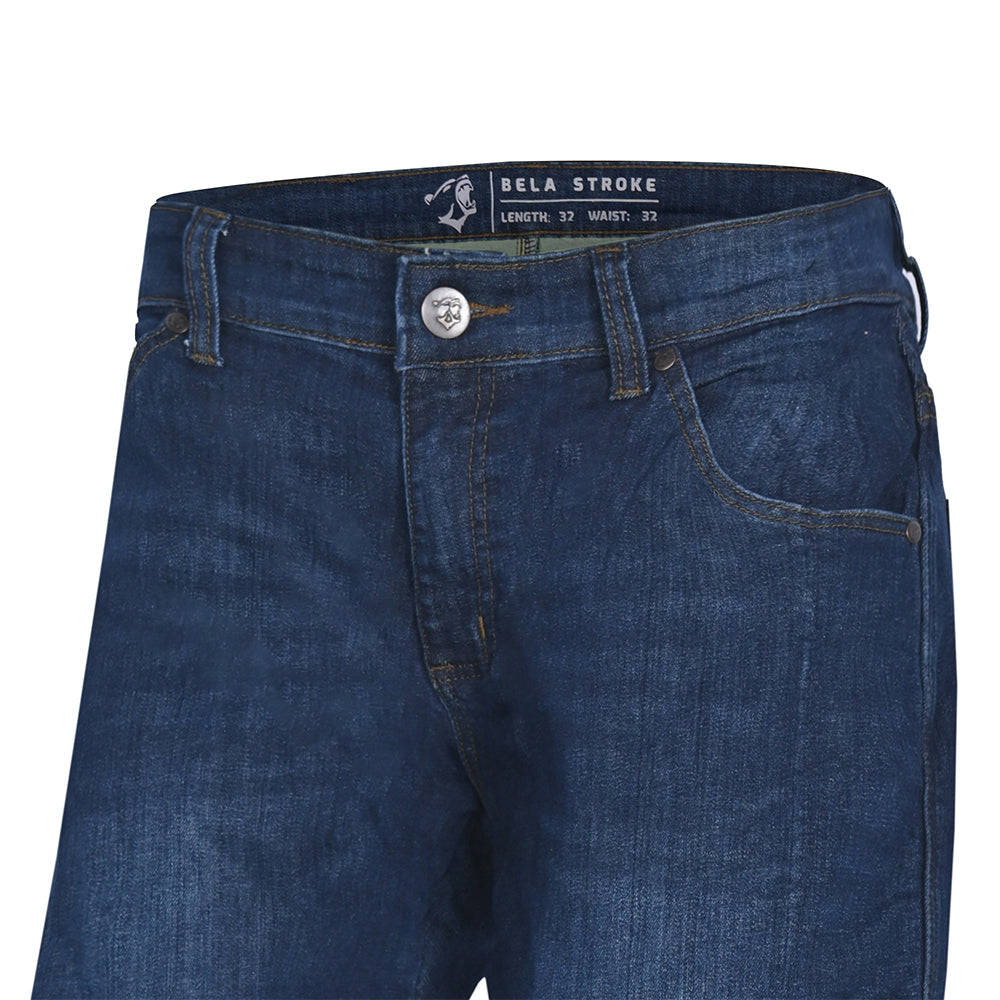 BELA STROKE (MXD-406) Jeans Moto Calcas Azul Sujo