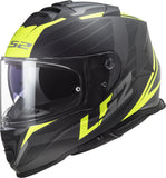 LS2 FF800 STORM II NERVE H-V Moto Capacete Preto Preto Amarelo