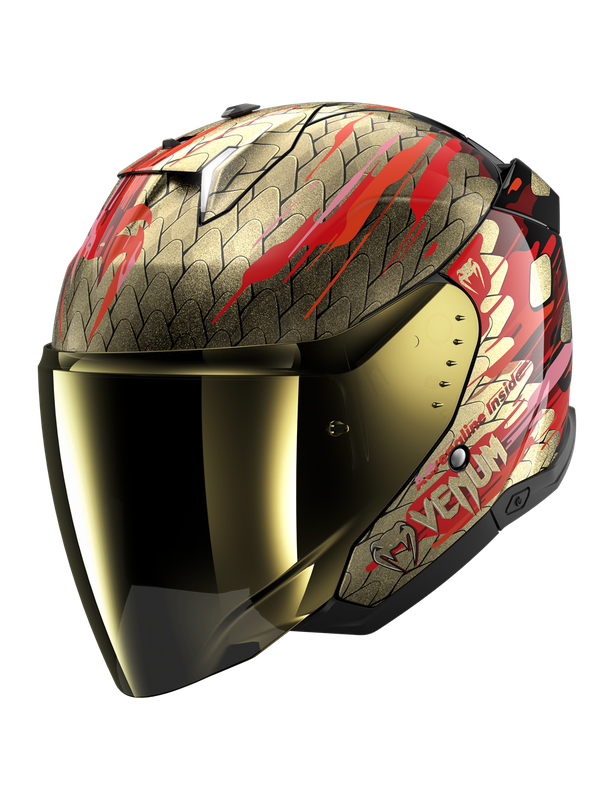 Shark SKWAL i3 JET Venum Casco Negro Rojo Dorado – 1 – Maximomoto PT