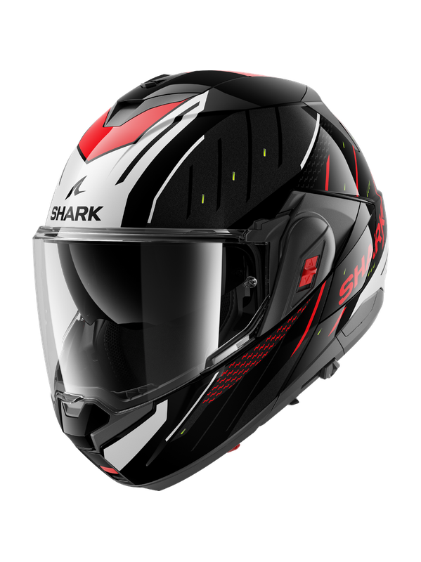 SHARK OXO RYDGER FOLDABLE MODULAR CASCO NEGRO PLATA ROJO – 1 – Maximomoto PT