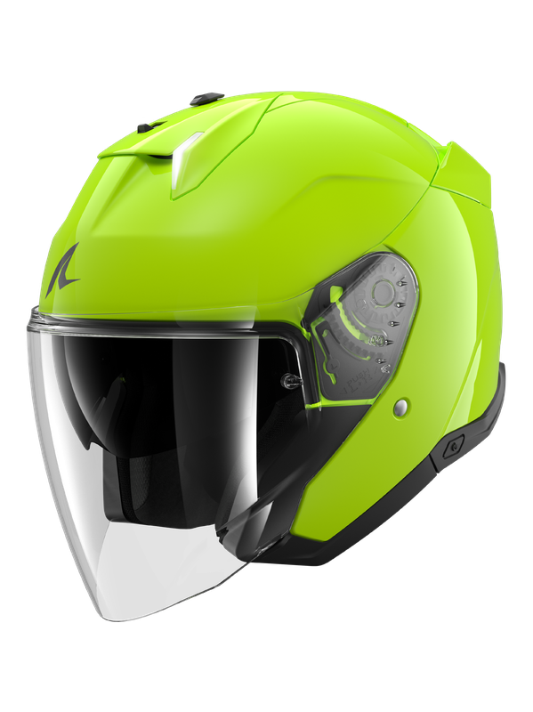 Shark Skwal i3 Jet Blank Toxic abierto Casco verde brillante