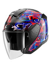SHARK SKWAL JET PRANZ URBANO TURISMO CASCO NEGRO BLUE RED – Maximomoto PT