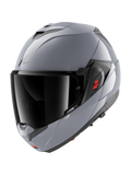 SHARK OXO DARK SHADOW FLIP DELANTERO CASCO PISTOLA PLATA