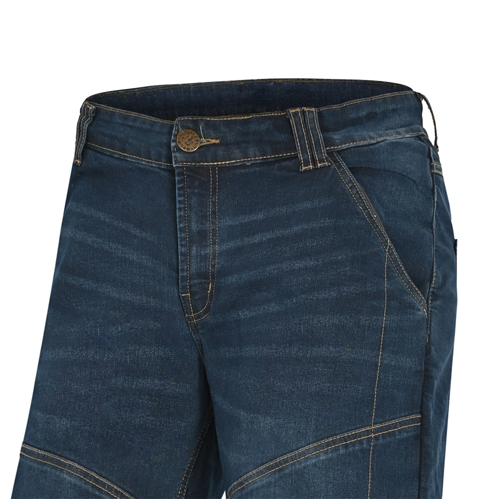 BELA VAQUERO Jeans Crack Moto Calças Azul