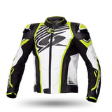 SPYKE ARAGON EVO Moto Couro Casacos Preto Fluo Amarelo