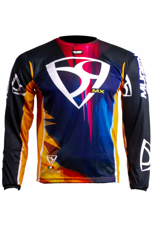 MUGENRACE CR-MNR-2490 ARMY CRUZ Camisa Laranja Azul