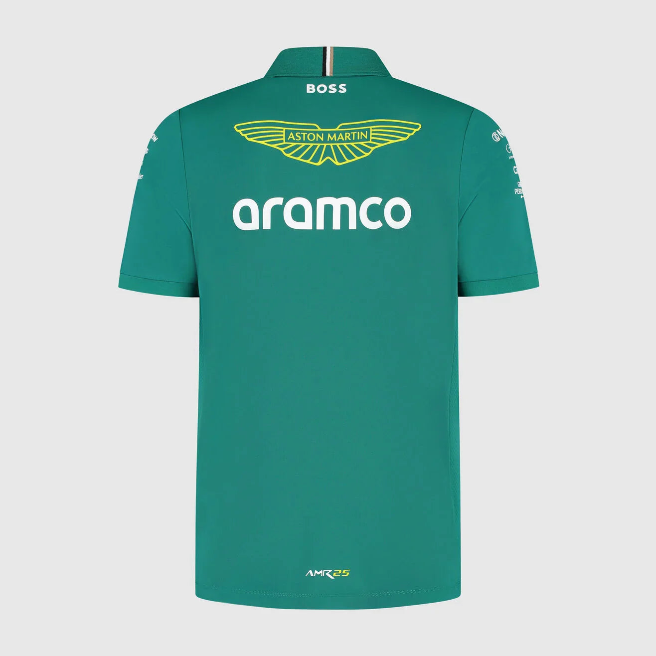 ASTON MARTIN F1 Mens Team 2025 Green Polo T-Shirt – 1 – Maximomoto PT