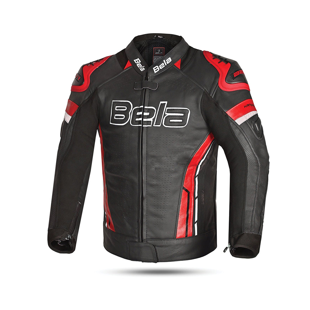 BELA Rocket Men's Motorcycle Leather Jackets Black Red – 1 – Maximomoto PT