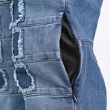 BELA PISTON Textil Denim Jeans Moto Calças Azul 34L