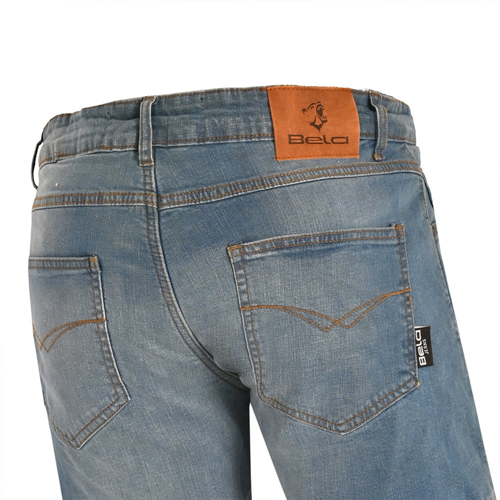 BELA STONE Jean Moto Calcas CE Approved AA Camuflagem Azul