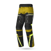 BELA Watson Têxtil Moto Calça Preto Castanho Amarelo Branco