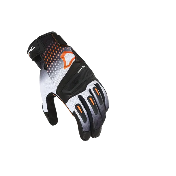 MACNA JUGO MOTOCICLETA COURO ESPORTES LUVAS PRETAS BRANCAS LARANJA – 1 – Maximomoto PT