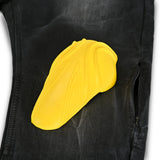 BELA RIO Moto Jeans Calças Preto Dye 34L