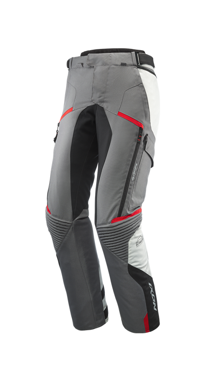 IXON MIDGARD PT MOTO PANTALONES GRIS NEGRO ROJO – 1 – Maximomoto PT