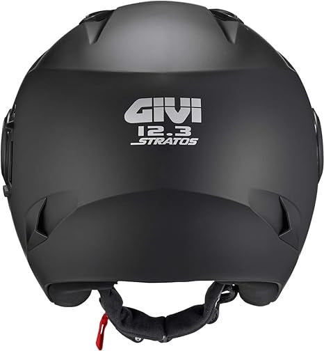 GIVI 12.3 STRATOS Open Face Scooter Jet Helmet Solid Black – 3 – Maximomoto PT
