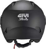 GIVI 12.3 STRATOS Aberto Scooter Jet Capacete Negro Sólido