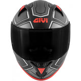 GIVI 50.6 SPORT. LED DEEP Moto Integral Capacete Preto Vermelho