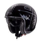 PREMIER VINTAGE NX MOTO JET CAPACETE PRATA CROMADA