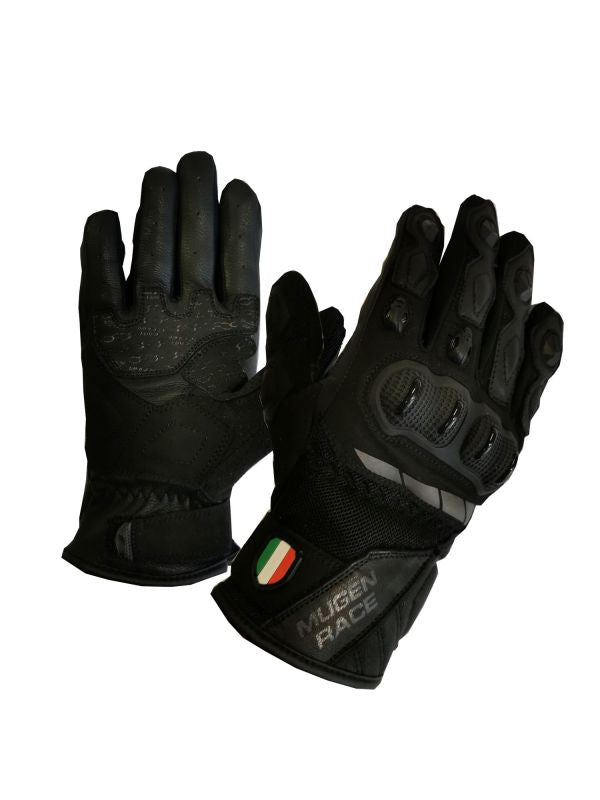 MUGENRACE G-MNR-2069 MIA Motocicleta Curtas Luvas Pretas