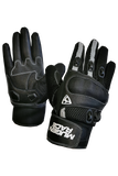 MUGENRACE G-MNR-2167 HALFY Motocicleta Curtas Luvas Pretas Cinzentas