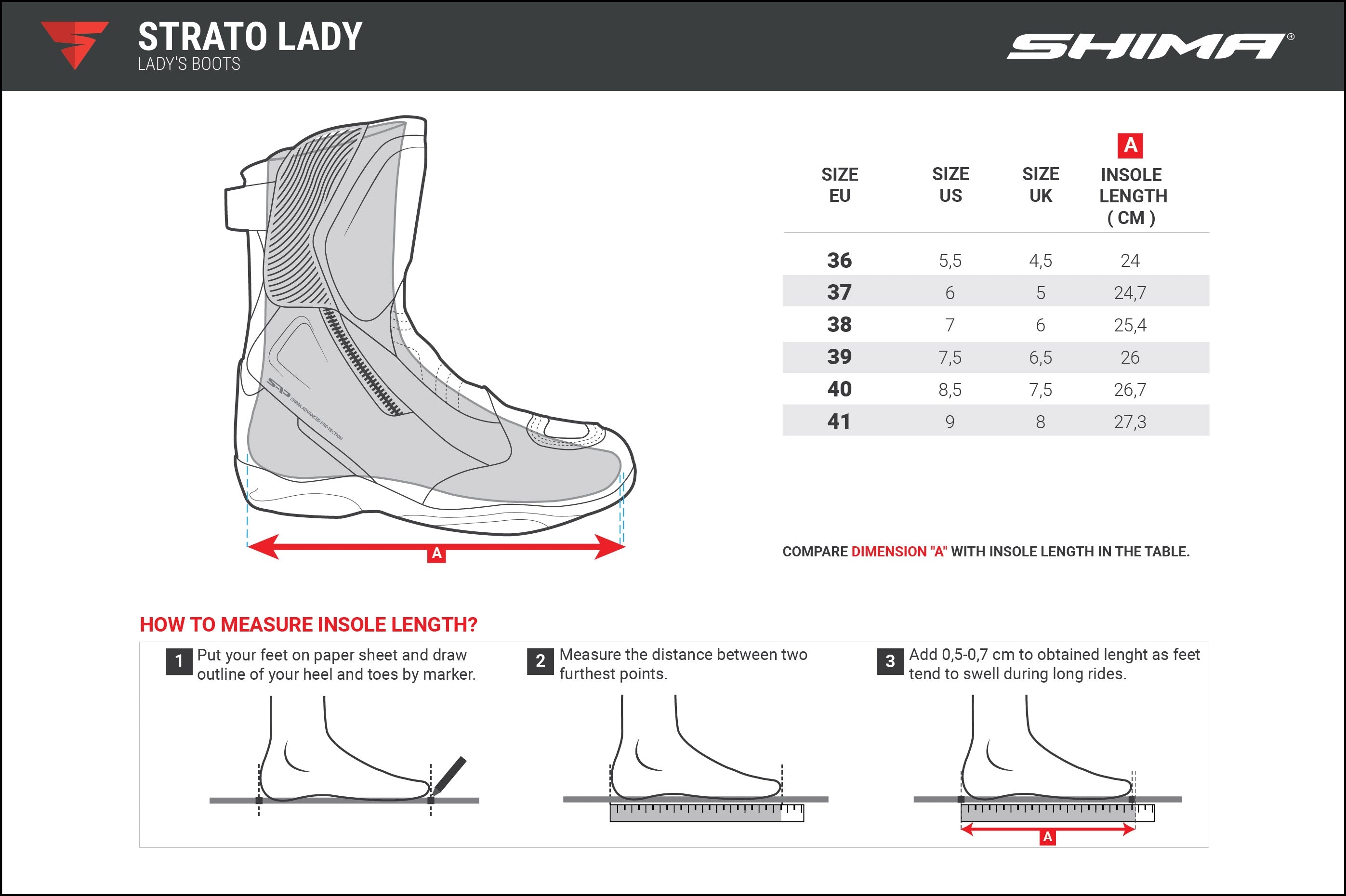 SHIMA STRATO WP Moto Senhora Botas Preto Azul