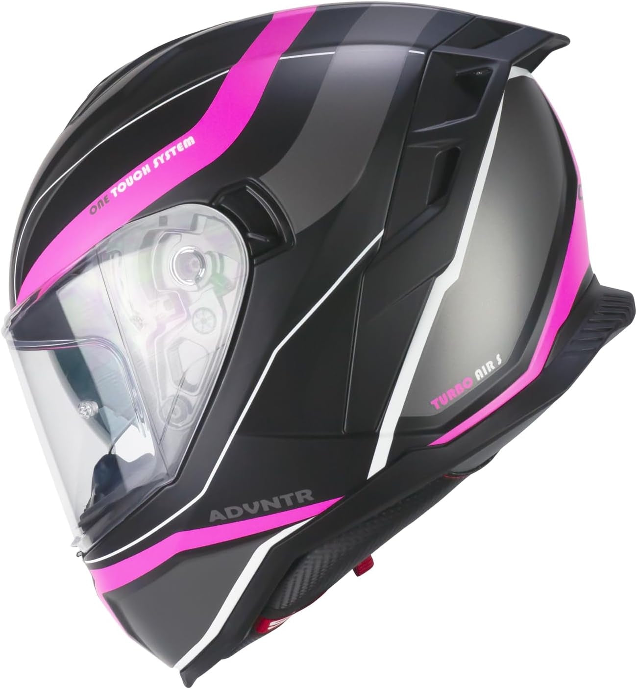 CGM 363 SHOT Integral Motorcycle Casco Black Fuchsia Fluo Matte – 2 – Maximomoto PT