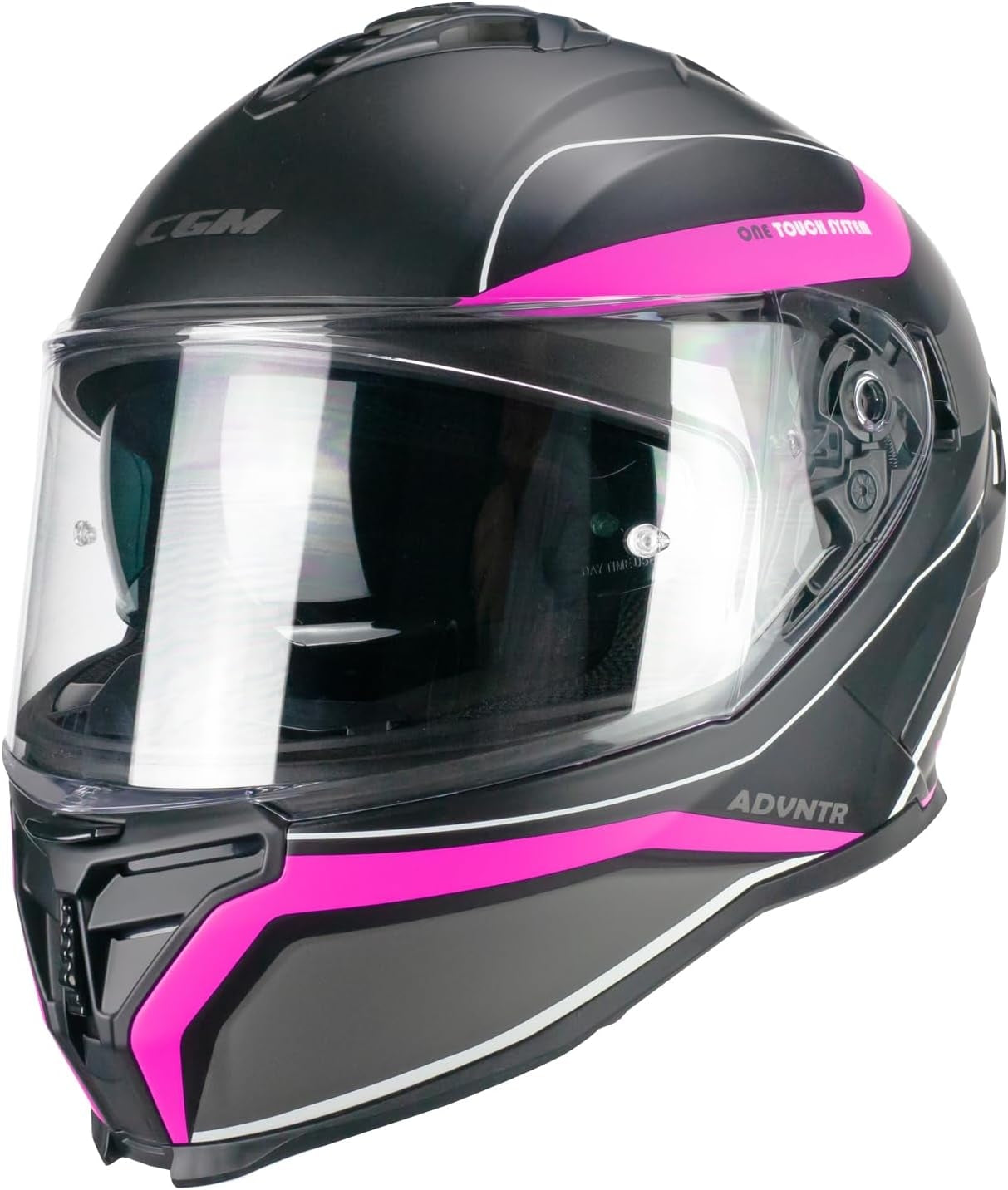CGM 363 SHOT Integral Motorcycle Casco Black Fuchsia Fluo Matte – 3 – Maximomoto PT