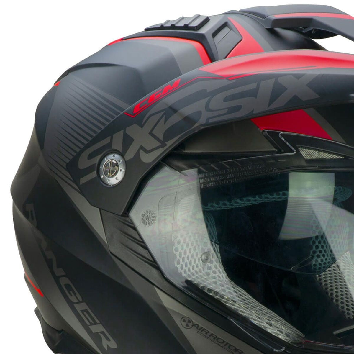 CGM 666G Twin Ranger Adventure Motorcycle Casco Black Matte Red – 4 – Maximomoto PT
