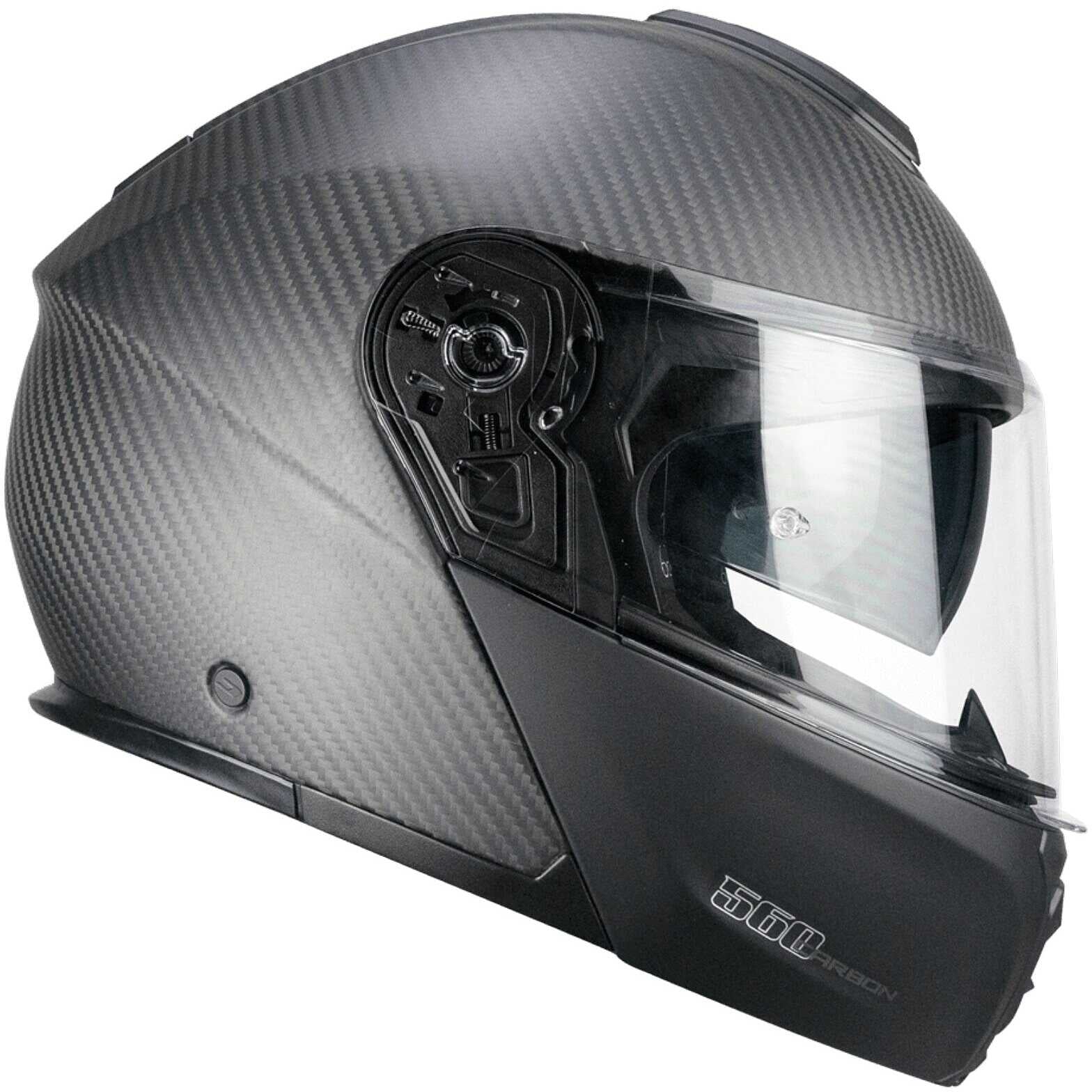 CGM 560A MAD MONO CARBON CASCO MODULAR NERO OPACO – 1 – Maximomoto PT