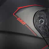 CGM 560G MAD RIDE TURISMO CASCO MODULAR NEGRO ROJO MATE
