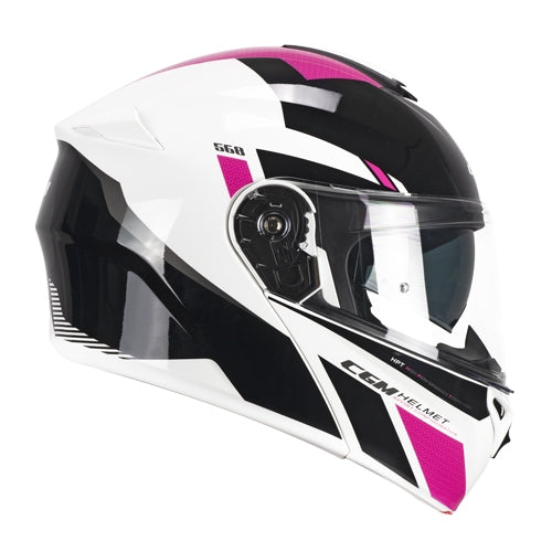 CGM 568S BER Sport Modular Casco Moto Nero Fucsia fluo – 1 – Maximomoto PT