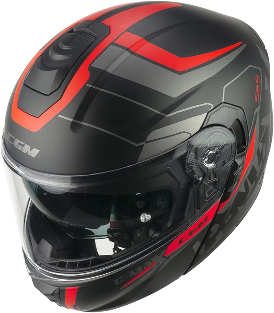 CGM 569G C-MAX CITY Modular Casco Motociclismo Nero Rosso opaque – 2 – Maximomoto PT