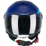 CGM - 261X MINI SIGN Abierto Casco Blu Azzurro opaco
