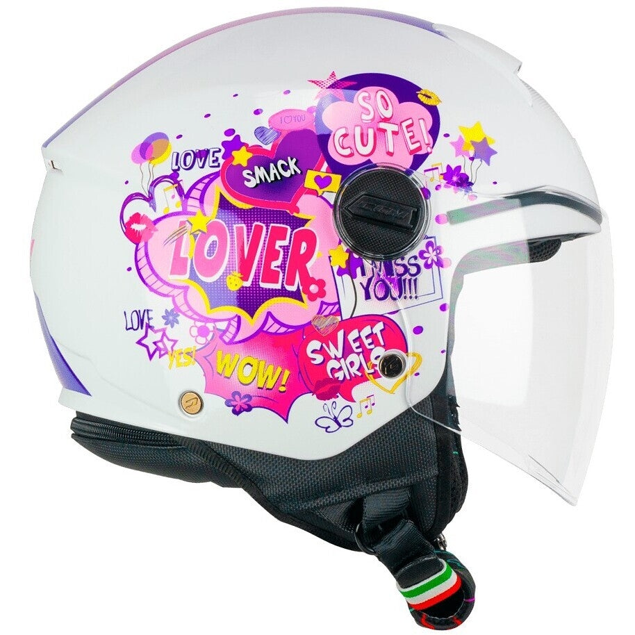 CGM 261G MINI COMICS JET CASCO Fuchsia Bianco – 2 – Maximomoto PT