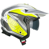 CGM 155G RUSH DUAL Jet Casco De Moto Blanco Amarillo Fluo