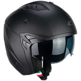 CGM 155G Rush Mono Cara Abierta Casco Moto Negro Mate