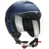 CGM 167A FLO MONO Abierto Scooter Casco Satén Azul largo