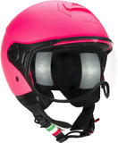 CGM 167A FLO MONO Scooter Jet Casco Rosa Neón Mate Forma