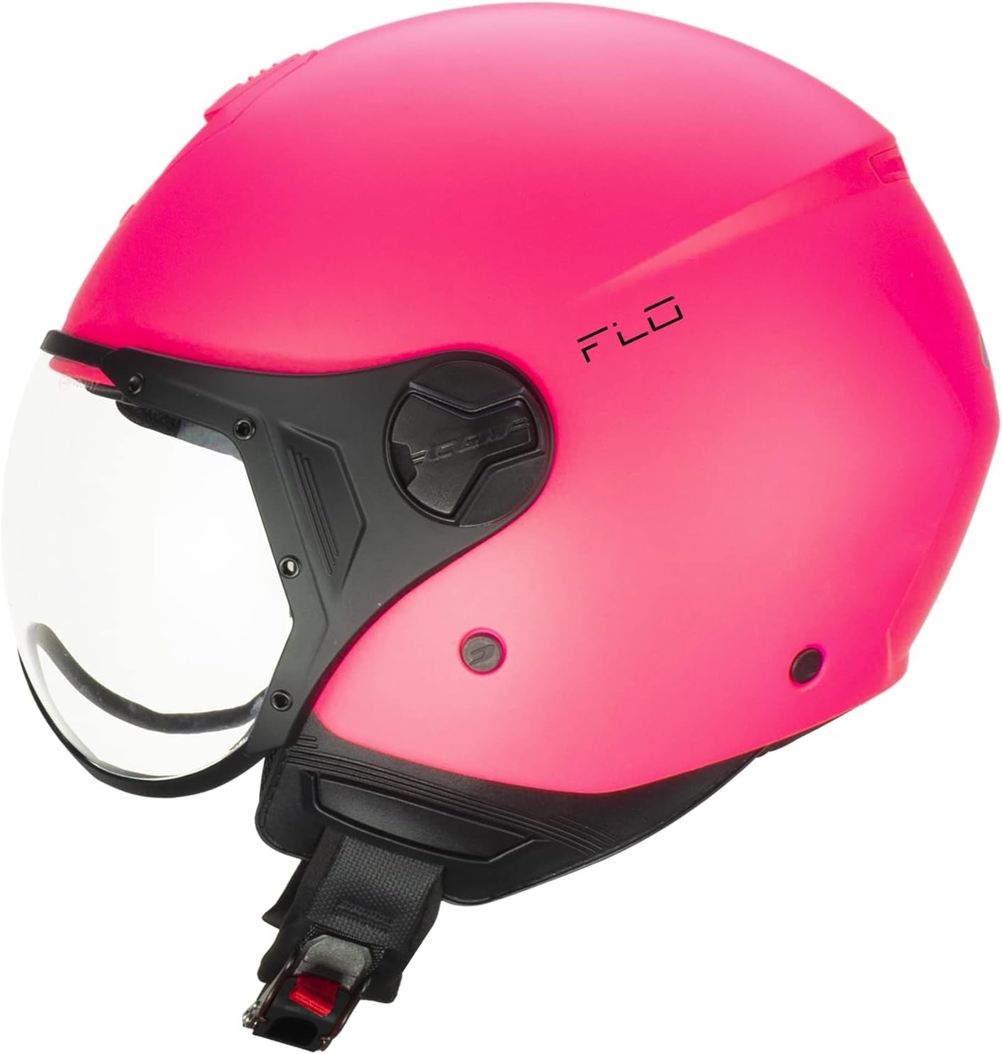 CGM 167A FLO MONO Scooter Jet Neon Pink Matte Shape Shell – 1 – Maximomoto PT
