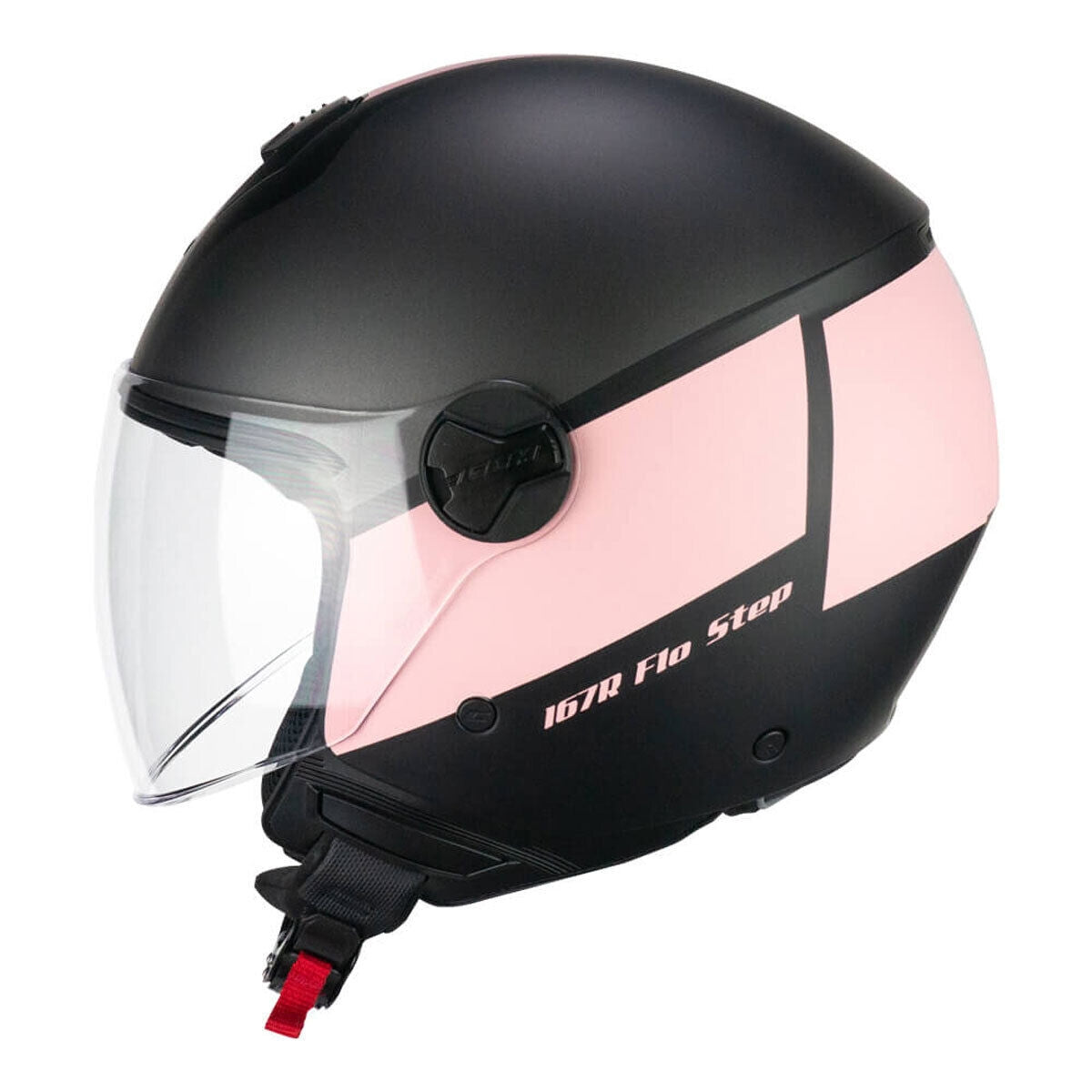 CGM 167R FLO STEP JET CASCO MOTO ANTRACITE ROSA SATINATO LUNGA – 2 – Maximomoto PT