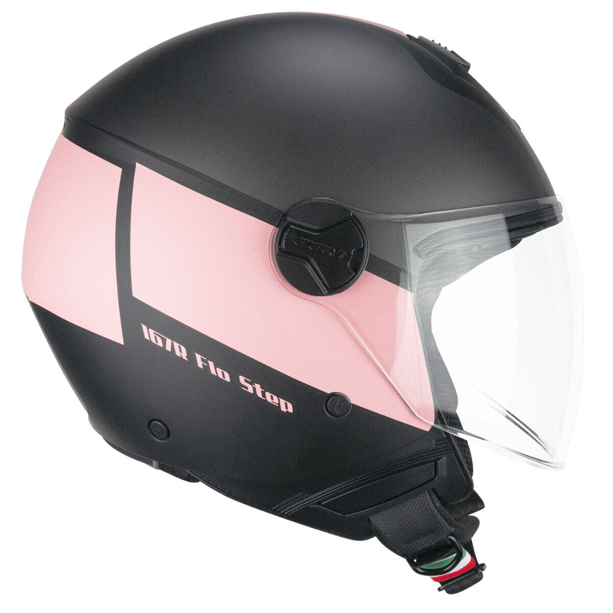 CGM 167R FLO STEP JET CASCO MOTO ANTRACITE ROSA SATINATO LUNGA – 1 – Maximomoto PT