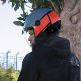CGM 167R FLO STEP JET CASCO MOTO GRIGIO ARANCIONE LUNGA