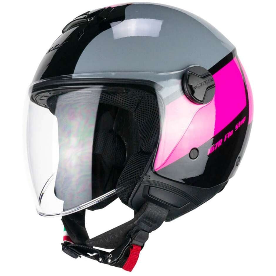 CGM 167R FLO STEP JET CASCO MOTO GRIGIO FUCSIA LUNGA – 2 – Maximomoto PT