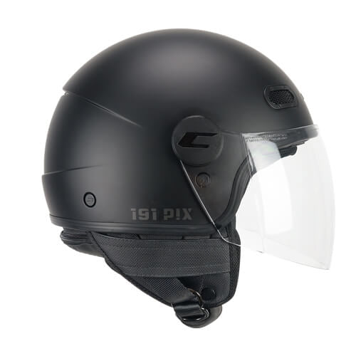 CGM 191A PIX MONO DEMI JET CASCO MOTO NERO OPACO LUNGA – 1 – Maximomoto PT