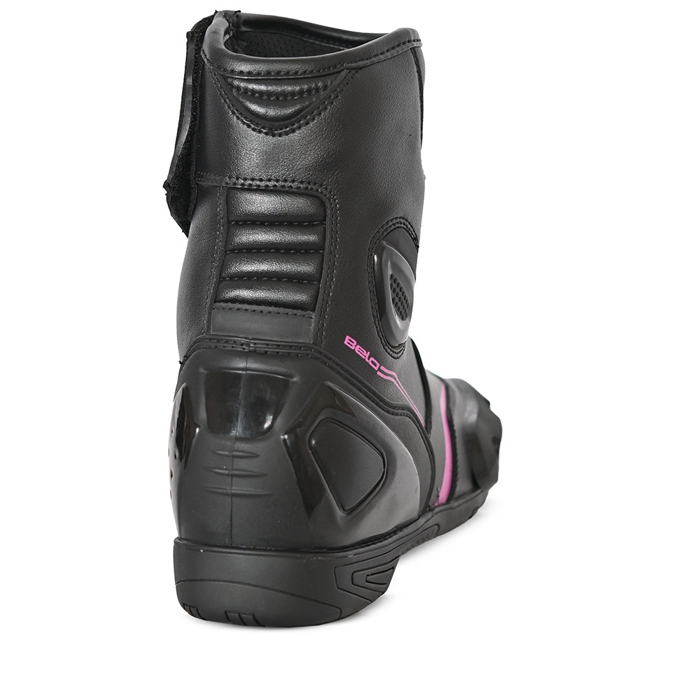 BELA FASTER 2.0 Moto Botas Preto Rosa